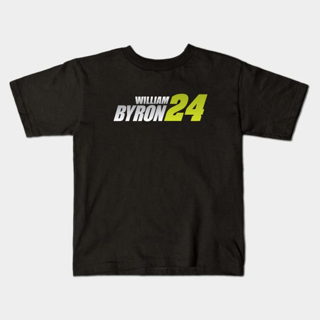 William Byron Kids T-Shirt by Nagorniak